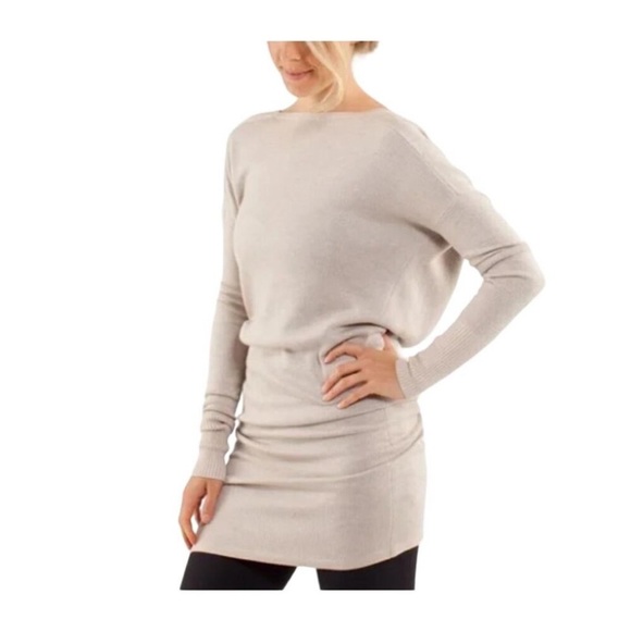 Lululemon Serenity Sweater Wrap Heathered Cashew / Coal Size 6 - Picture 1 of 10